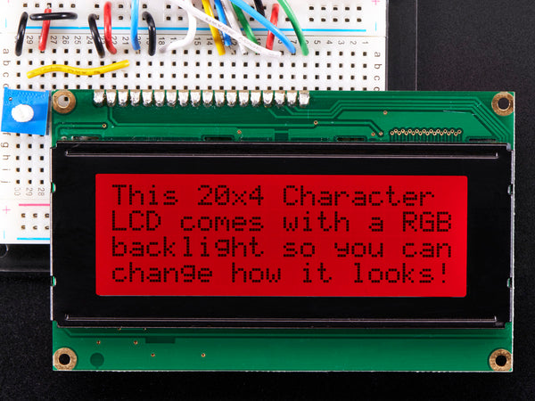 RGB backlight positive LCD 20x4 + extras