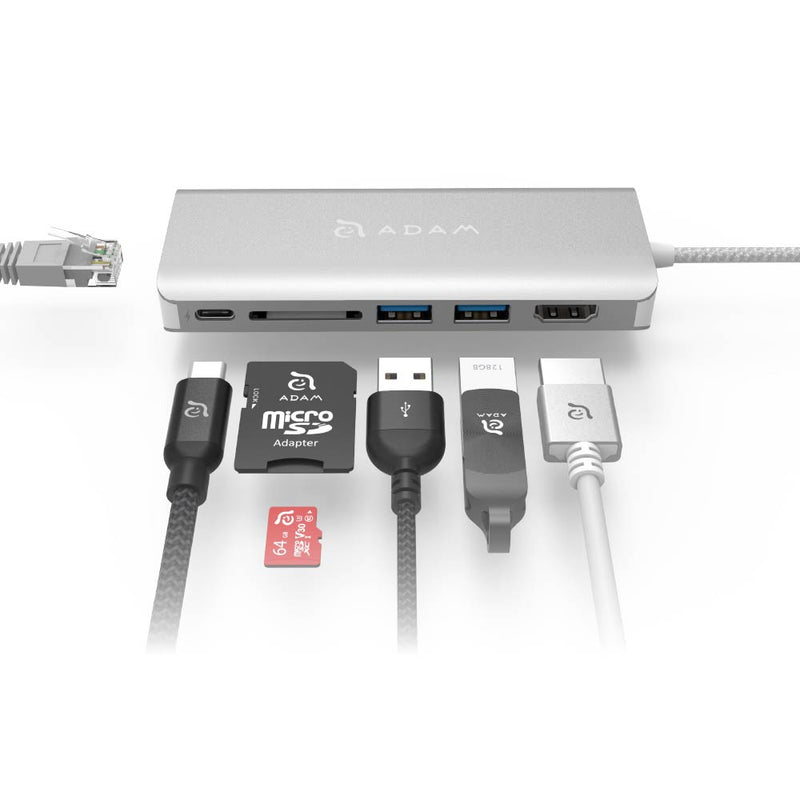 Adam Elements USB-C 3.1 - 6 port Hub - Silver