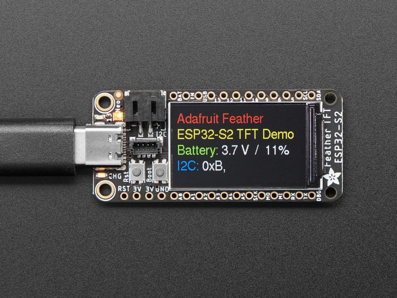 Adafruit ESP32-S2 TFT Feather - 4MB Flash, 2MB PSRAM, STEMMA QT