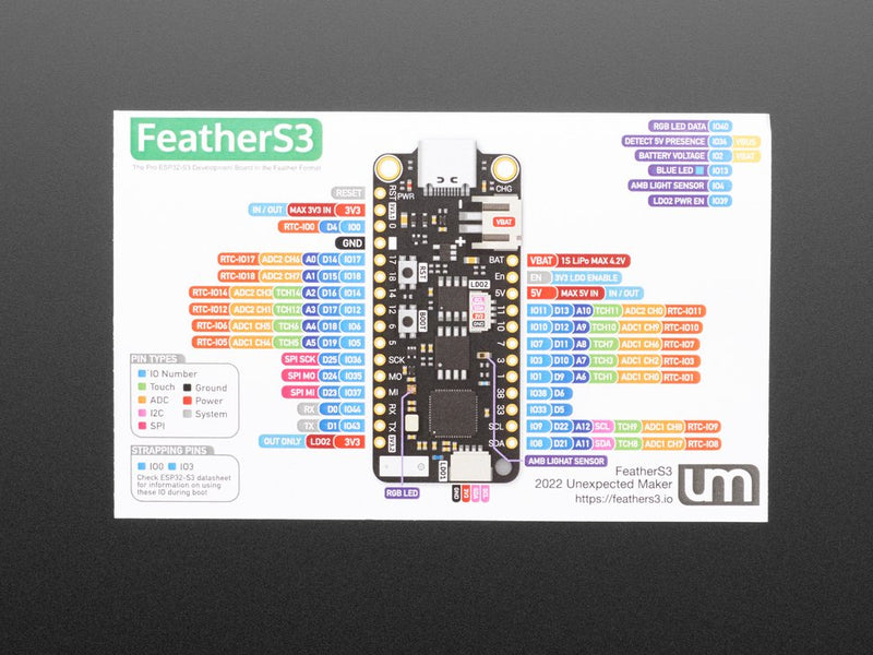 FeatherS3 - ESP32-S3 Development Board by Unexpected Maker