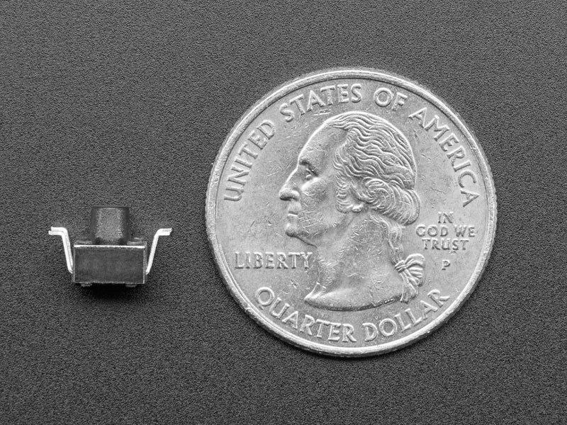 Reverse Mount Tactile Switch Buttons - 6mm square - 10 Pack
