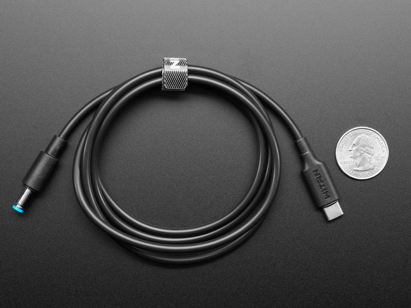 USB Type C 3.1 PD to 5.5mm Barrel Jack Cable - 12V 5A Output