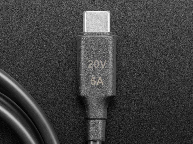 USB Type C 3.1 PD to 5.5mm Barrel Jack Cable - 20V 5A Output