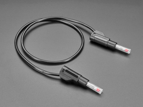 Buy Retractable Stacking Banana Plug Cable - Black 0.5 meter long