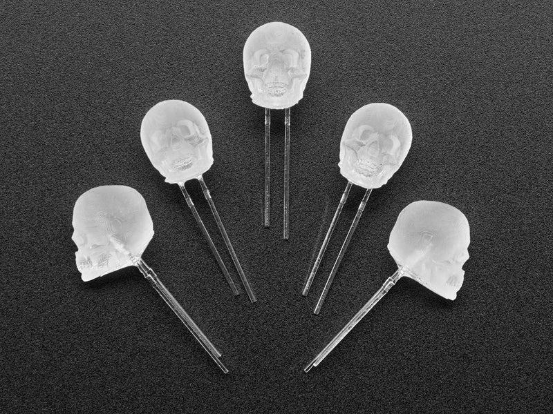 dLUX-dLITE Red Skull Shape LEDs 5 Pack by Unexpected Labs