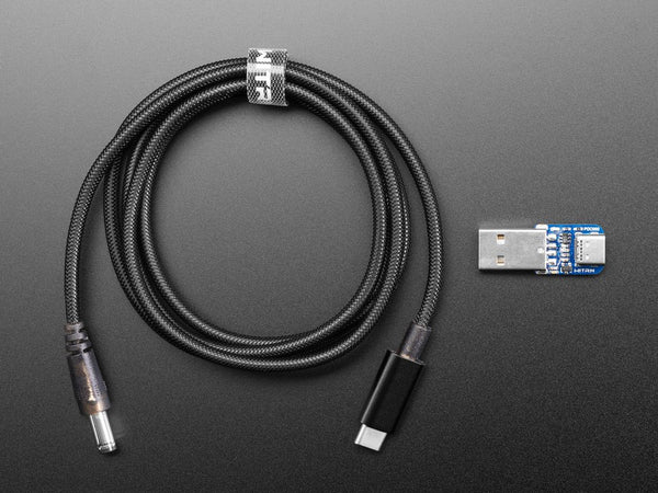 Buy Re-programmable USB Type-C PD to 2.1/5.5mm Barrel Jack Cable