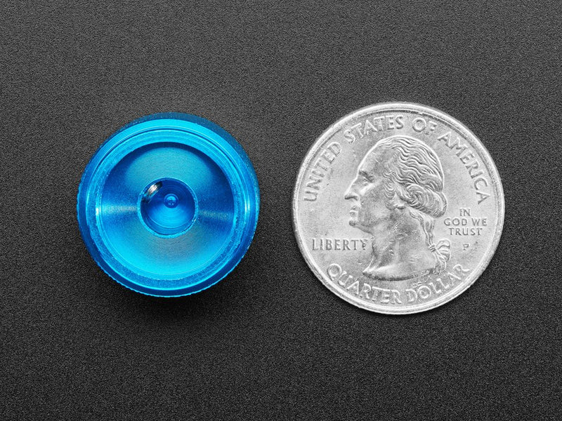 Anodized Aluminum Machined Knob - Blue - 20mm Diameter