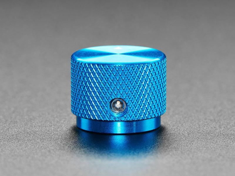 Anodized Aluminum Machined Knob - Blue - 20mm Diameter