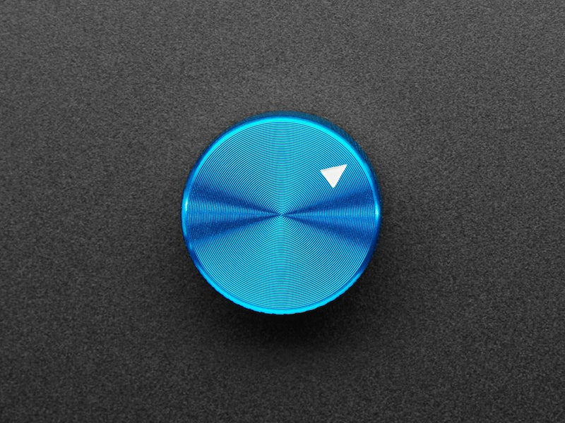 Anodized Aluminum Machined Knob - Blue - 20mm Diameter