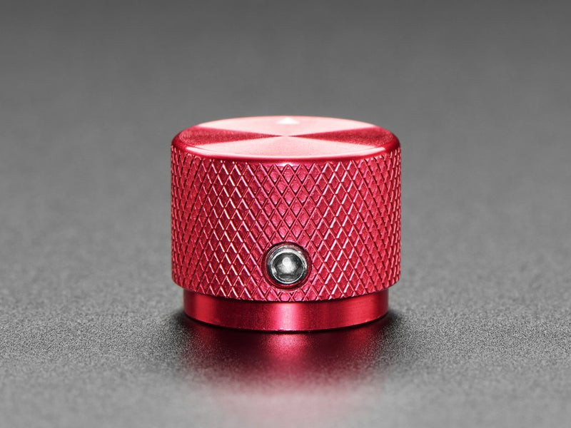 Anodized Aluminum Machined Knob - Red - 20mm Diameter