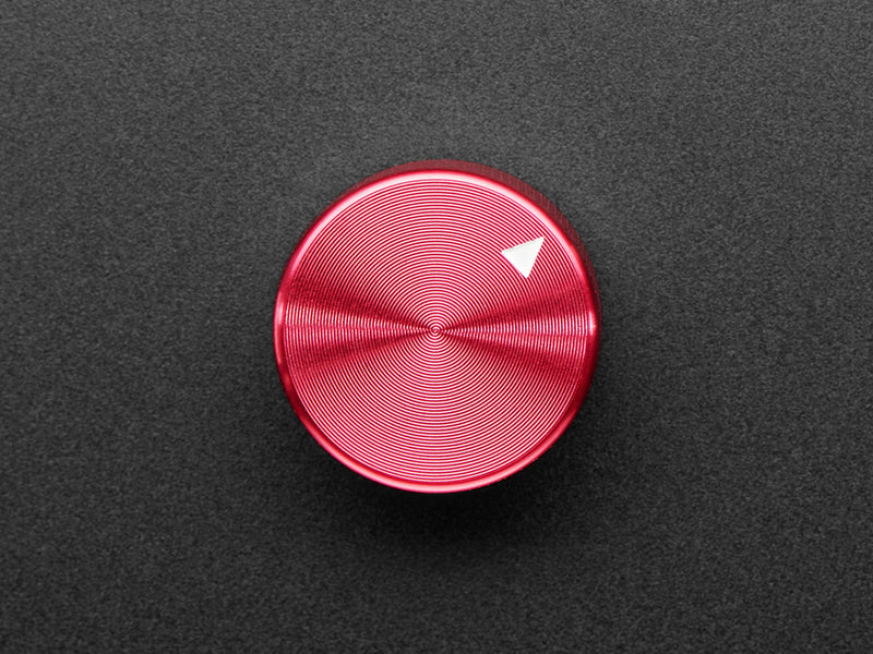 Anodized Aluminum Machined Knob - Red - 20mm Diameter