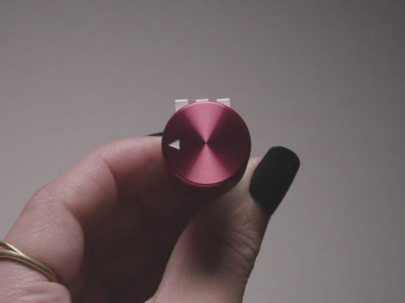 Anodized Aluminum Machined Knob - Red - 20mm Diameter