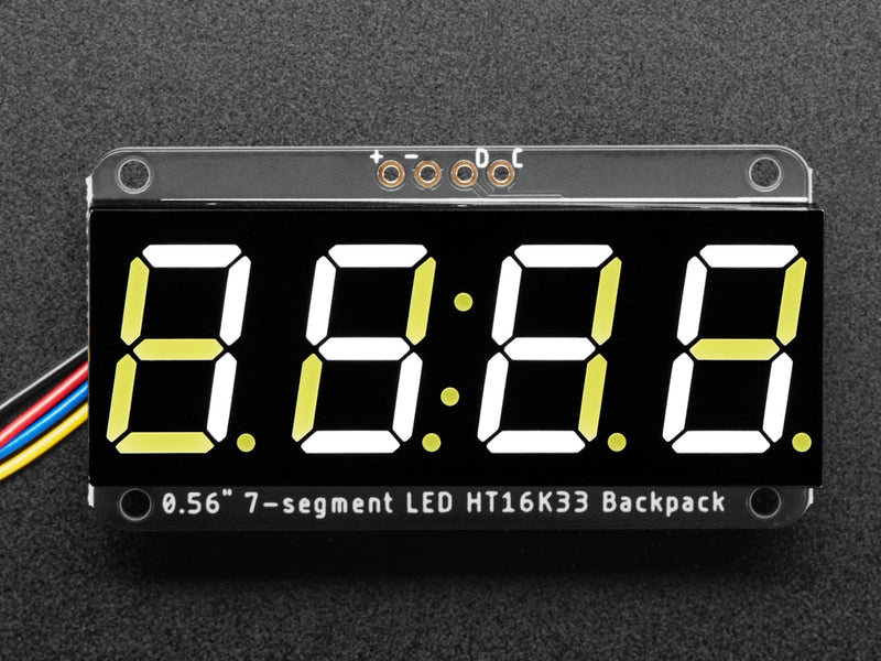 Assembled Adafruit 0.56" 4-Digit 7-Segment Display