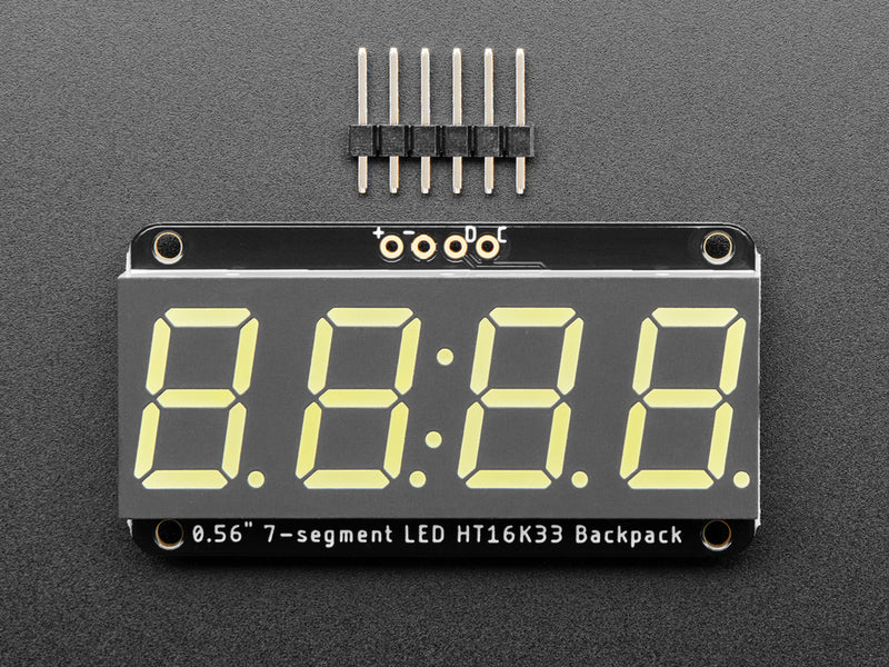Assembled Adafruit 0.56" 4-Digit 7-Segment Display