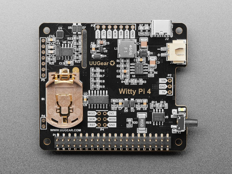 Witty Pi 4 HAT - RTC & Power Management for Raspberry Pi