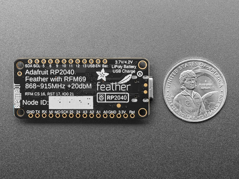 Adafruit Feather RP2040 RFM69 Packet Radio - 868 or 915MHz