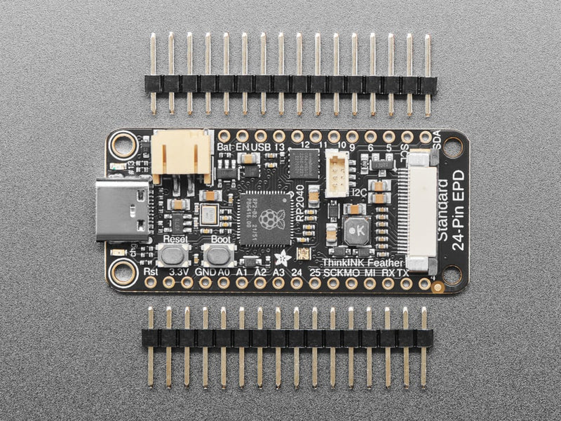 Adafruit RP2040 Feather ThinkInK with 24-pin E-Paper Display