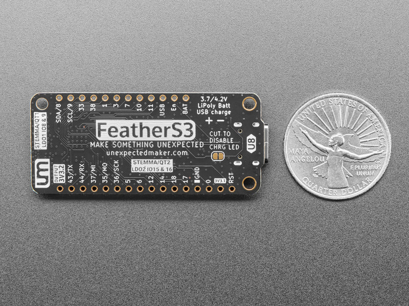 FeatherS3 ESP32-S3 with u.FL by Unexpected Maker