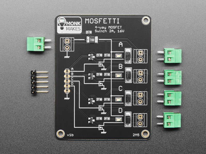 Mosfetti 4 Channel MOSFET Driver Board by Monk Makes