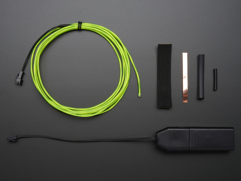 EL wire starter pack -  Green 2.5 meter (8.2 ft)