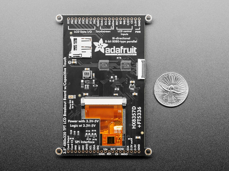 Adafruit 3.5" TFT 320x480 with Capacitive Touch Breakout Board