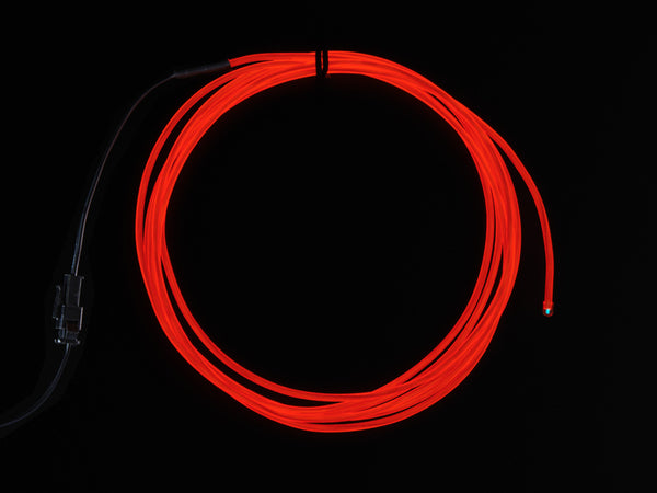 EL wire starter pack - Red 2.5 meter (8.2 ft)