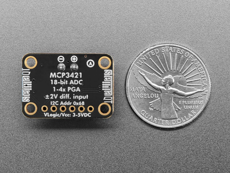 Adafruit MCP3421 18-Bit ADC - STEMMA QT / Qwiic