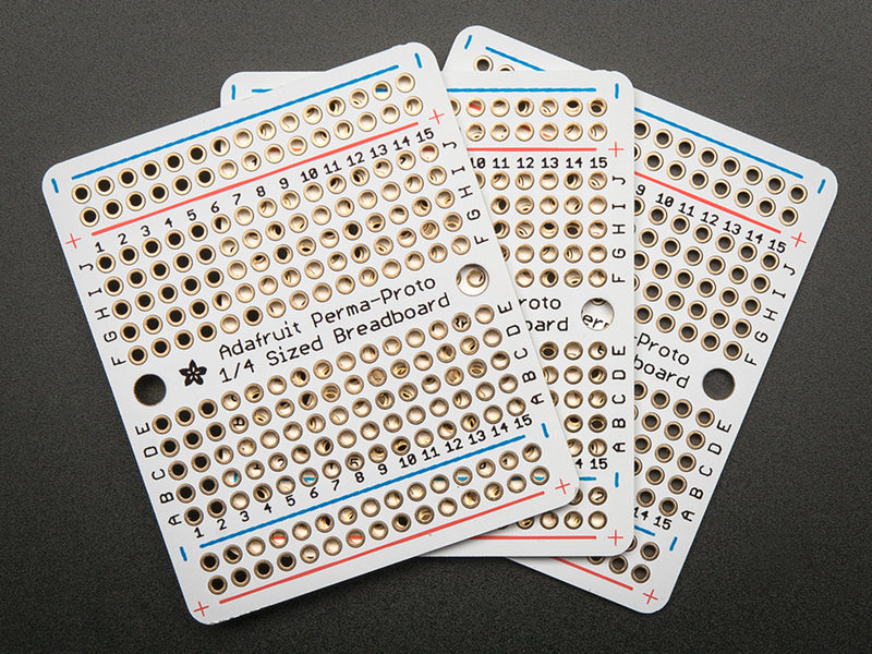 Adafruit Perma-Proto Quarter-sized Breadboard PCB - 3 Pack!