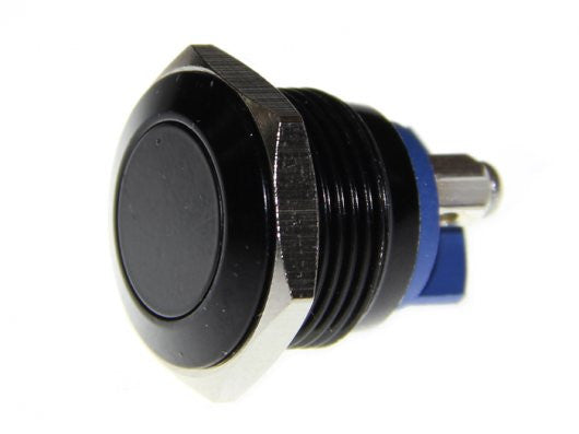 16mm Anti-vandal Metal Push Button - Carbon Black - Buy - Pakronics®- STEM Educational kit supplier Australia- coding - robotics