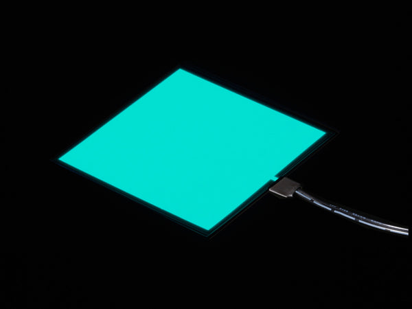 Electroluminescent (EL) Panel Starter Pack - 10cm x 10cm Aqua