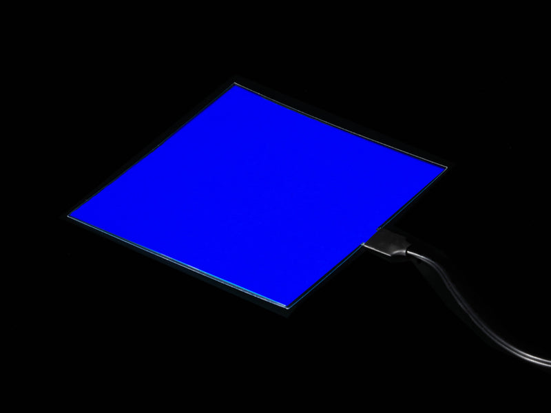 Electroluminescent (EL) Panel Starter Pack - 10cm x 10cm Blue