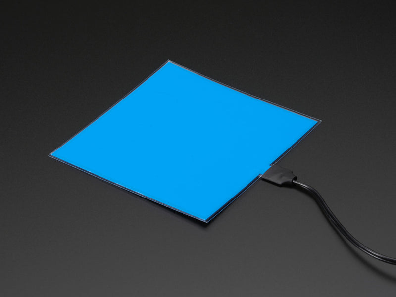 Electroluminescent (EL) Panel Starter Pack - 10cm x 10cm Blue