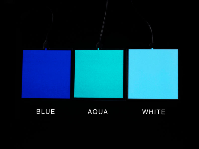 Electroluminescent (EL) Panel Starter Pack - 10cm x 10cm Blue