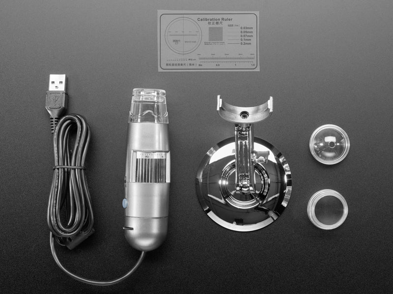 USB Microscope - 5MP interpolated 220x magnification / 8 LEDs