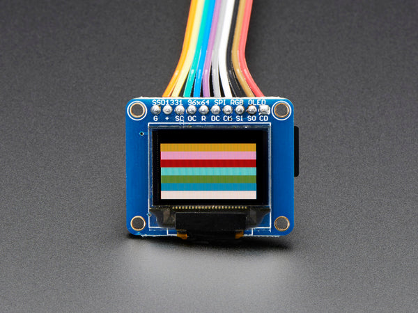 OLED Breakout Board - 16-bit Color 0.96\" w/microSD holder