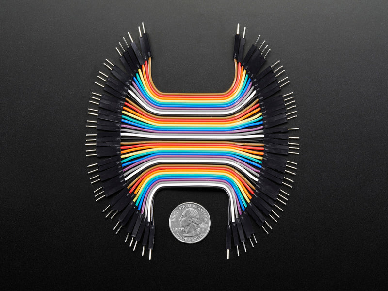 Premium Male/Male Jumper Wires - 40 x 3\" (75mm)