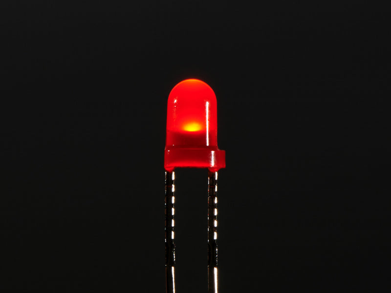 Diffused Red 3mm LED (25 pack)