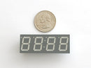 Green 7-segment clock display - 0.56\" digit height