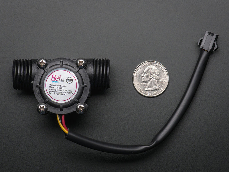 Liquid Flow Meter -  Plastic 1/2" NPS Threaded - Buy - Pakronics®- STEM Educational kit supplier Australia- coding - robotics