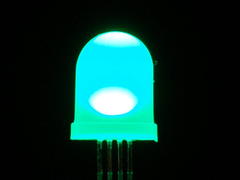 Diffused RGB (tri-color) 10mm LED (10 pack)
