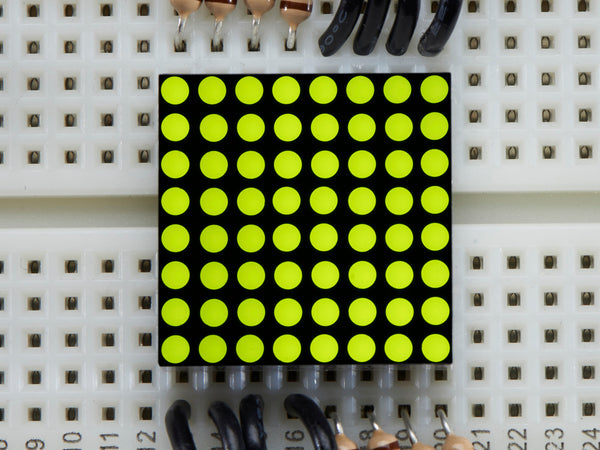 Miniature 8x8 Yellow-Green LED Matrix