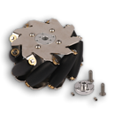 100mm Left Mecanum Wheel with 4mm Shaft Connector (SPCC) - Buy - Pakronics®- STEM Educational kit supplier Australia- coding - robotics