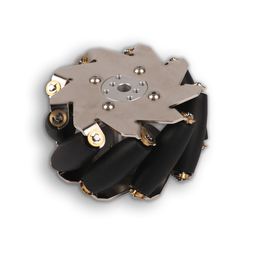 100mm Left Mecanum Wheel with 4mm Shaft Connector (SPCC) - Buy - Pakronics®- STEM Educational kit supplier Australia- coding - robotics