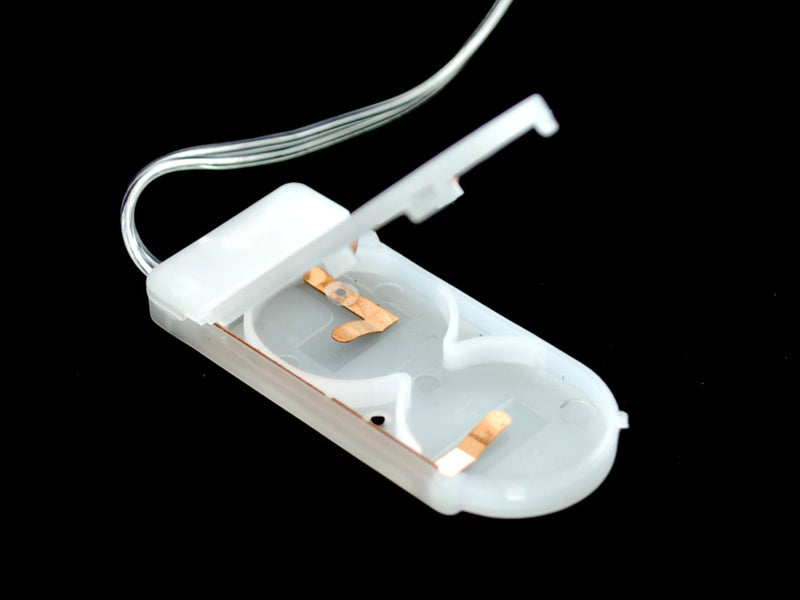Wire Light LED Strand - 12 Cool White LEDs + Coin Cell Holder