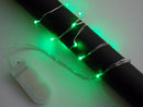 Wire Light LED Strand - 10 Green LEDs + Coin Cell Holder