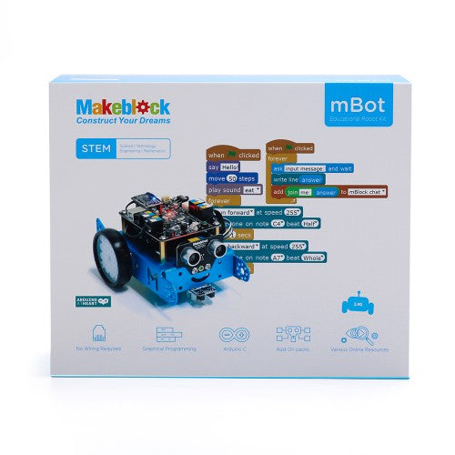 mBot V1.1 STEM Robot Kit - Bluetooth version. (Blue) - Buy - Pakronics®- STEM Educational kit supplier Australia- coding - robotics