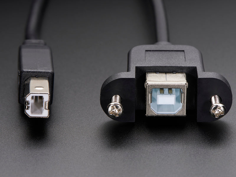 Panel Mount USB Cable - B Male to B Female
