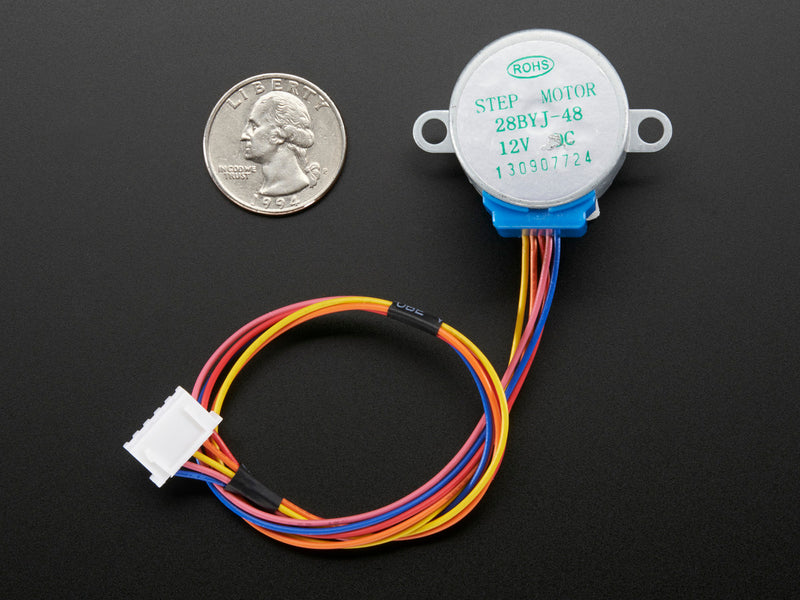 Small Reduction Stepper Motor - 12VDC 32-Step 1/64 Gearing