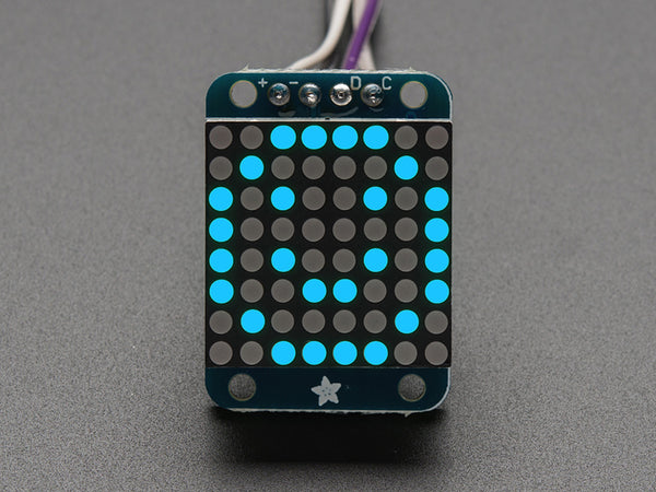 Adafruit Mini 8x8 LED Matrix w/I2C Backpack - Blue