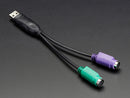 PS/2 Keyboard+Mouse to USB adapter